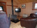 Cathedral Pine Living Room, Leather Sofa, Flatscreen TV w/DVD